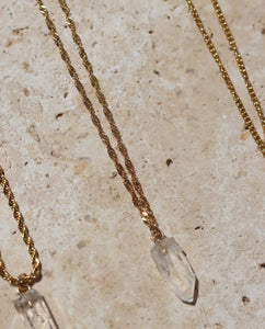 Clear Quartz Crystal Necklace - Little Quartz Co Crystals