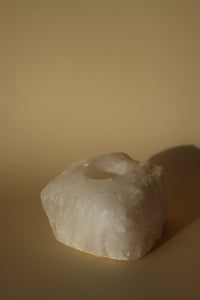 Clear Quartz Tealight Candle Holder - Little Quartz Co Crystals