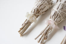 Load image into Gallery viewer, Crystal Wrapped Sage Stick - Little Quartz Co Crystals
