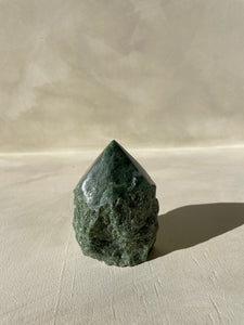 Epidote polished point Crystal - Little Quartz Co Crystals