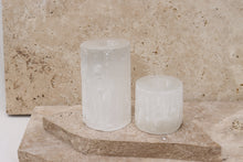 Load image into Gallery viewer, 2 Set Selenite Candle Holders Little Quartz Co Crystals
