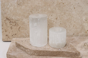 2 Set Selenite Candle Holders Little Quartz Co Crystals