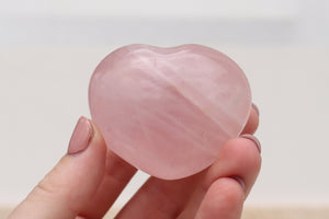 Small Rose Quartz Heart Crystal - Little Quartz Co Crystals
