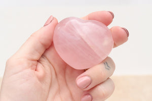 Small Rose Quartz Heart Crystal - Little Quartz Co Crystals