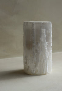 Tall Selenite Tealight Candle Holder - Little Quartz Co Crystals